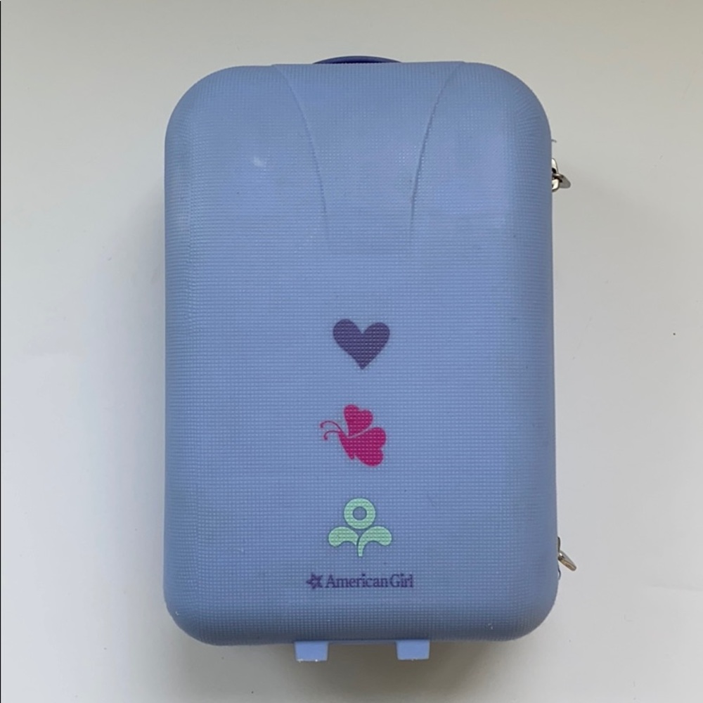 American Girl Doll Purple Rolling Suitcase